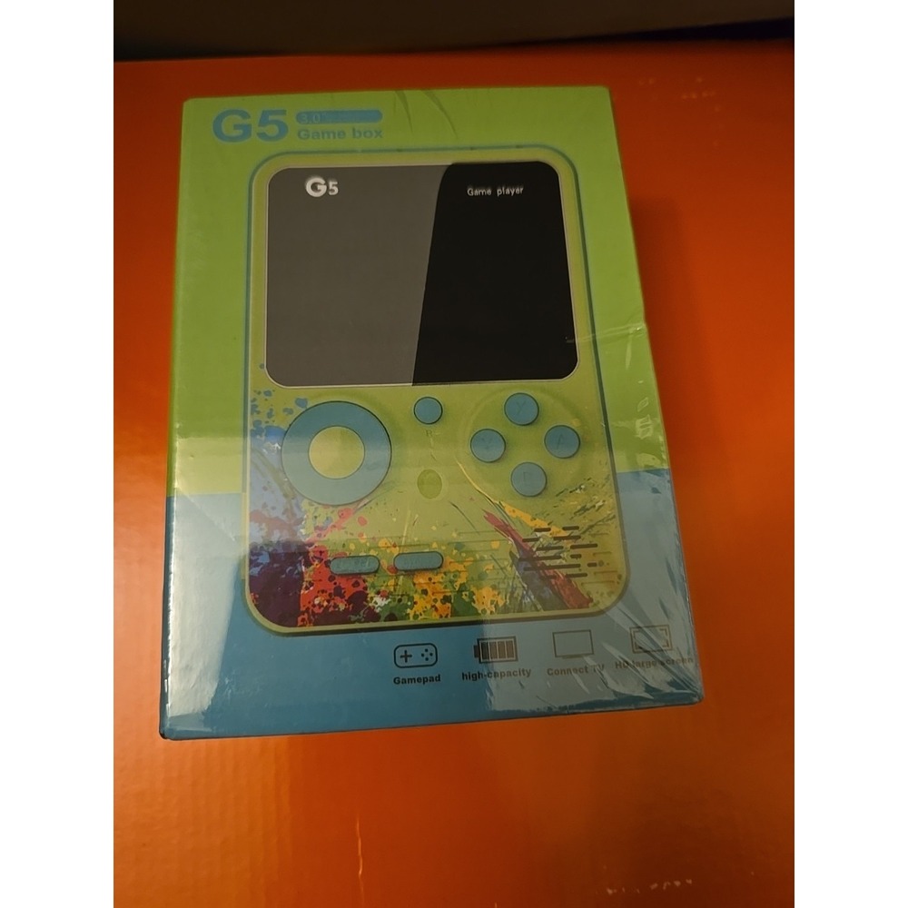G5 Handheld Game Box Game Player 3" Screen Blue TV Connect Capable New Sealed